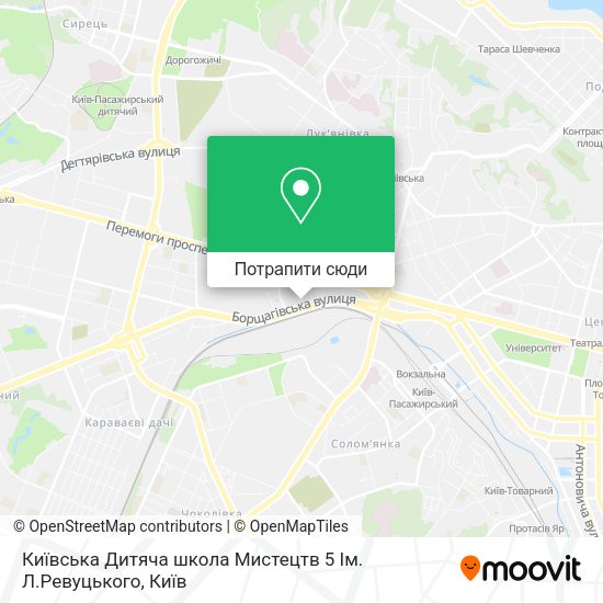 Карта Київська Дитяча школа Мистецтв 5 Ім. Л.Ревуцького