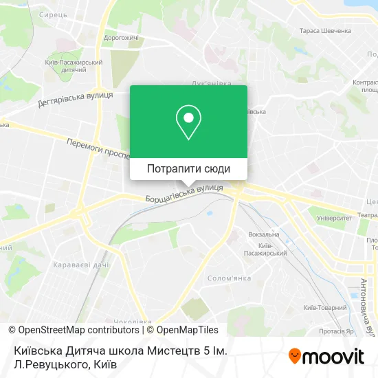 Карта Київська Дитяча школа Мистецтв 5 Ім. Л.Ревуцького