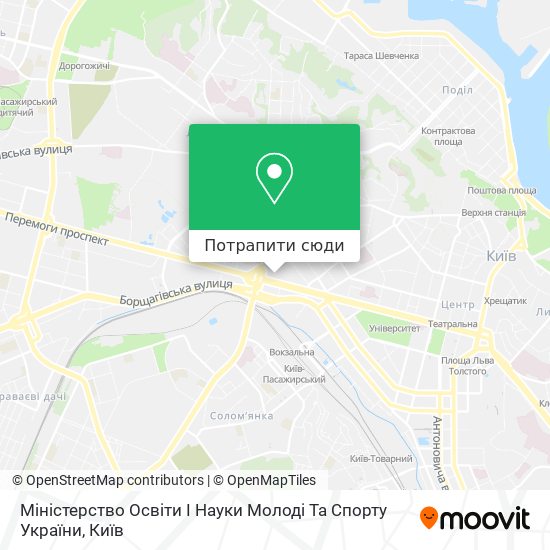 Карта Міністерство Освіти І Науки Молоді Та Спорту України