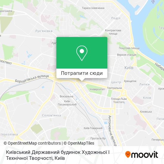 Карта Київський Державний будинок Художньої І Технічної Творчості