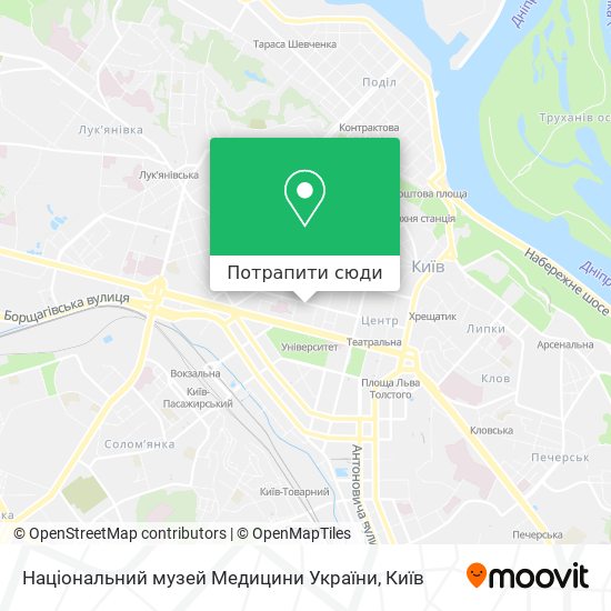 Карта Національний музей Медицини України
