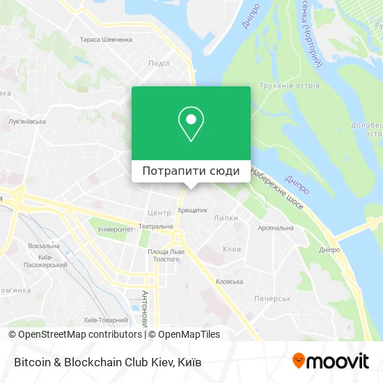 Карта Bitcoin & Blockchain Club Kiev
