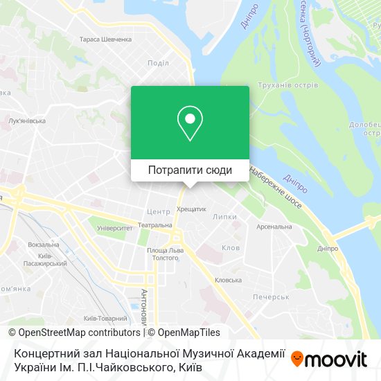 Карта Концертний зал Національної Музичної Академії України Ім. П.І.Чайковського