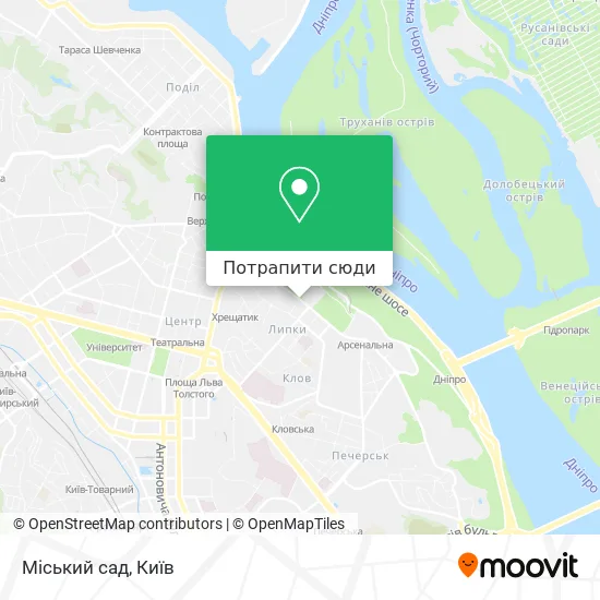 Карта Міський сад