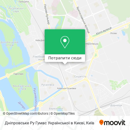 Карта Дніпровське Ру Гумвс Української в Києві