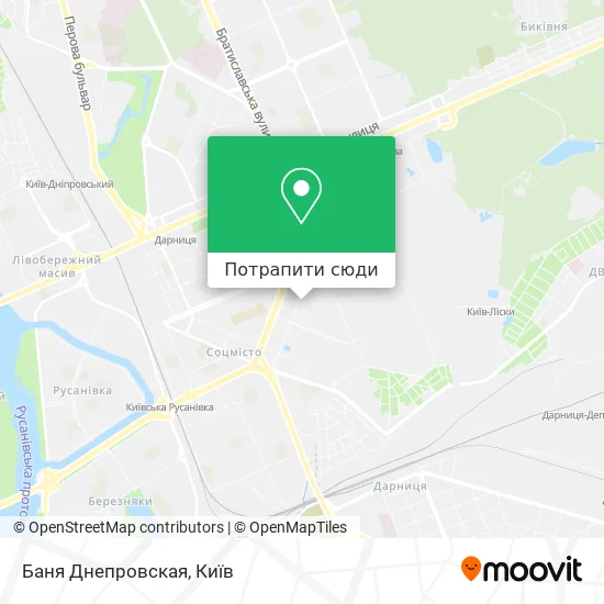 Карта Баня Днепровская