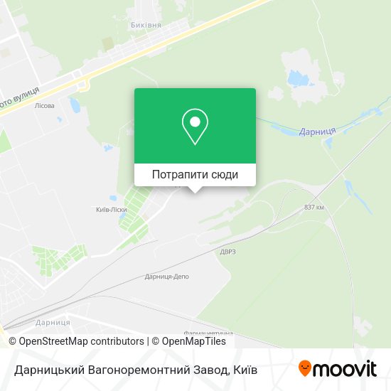 Карта Дарницький Вагоноремонтний Завод