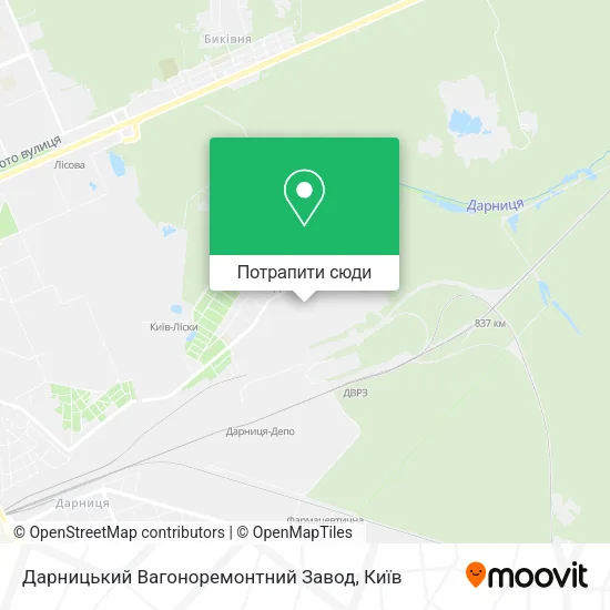 Карта Дарницький Вагоноремонтний Завод