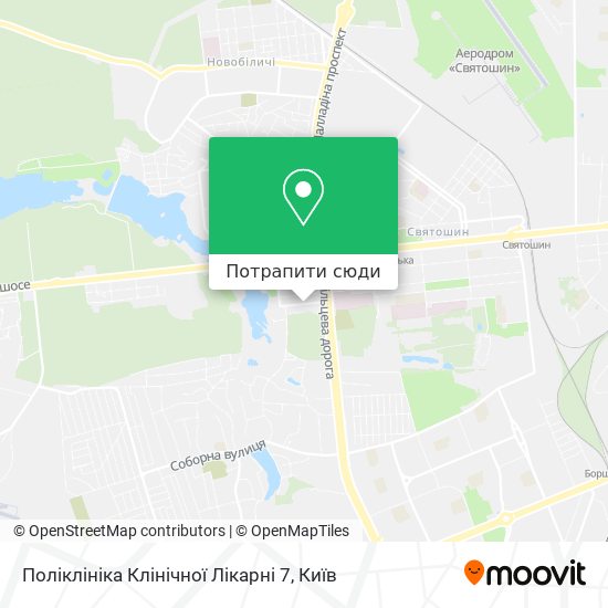 Карта Поліклініка Клінічної Лікарні 7