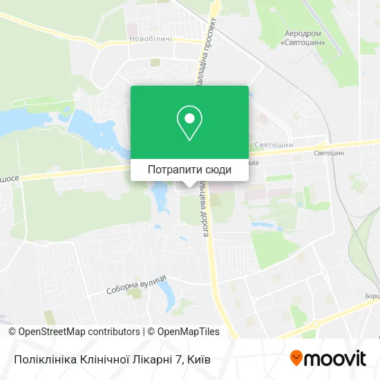 Карта Поліклініка Клінічної Лікарні 7