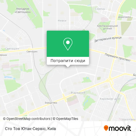 Карта Сто Тов Ютак-Сервіс