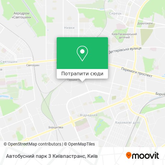 Карта Автобусний парк 3 Київпастранс