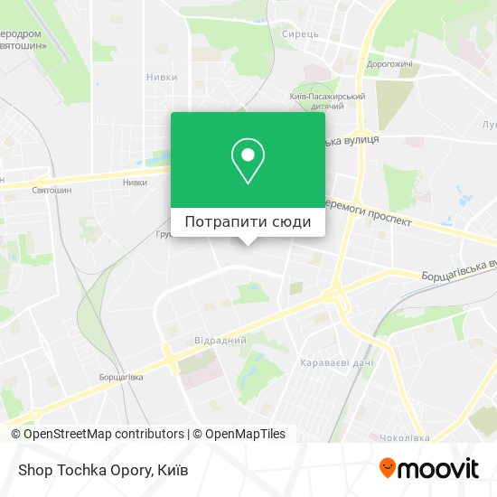 Карта Shop Tochka Opory
