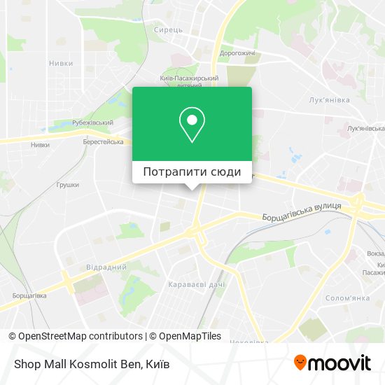 Карта Shop Mall Kosmolit Ben