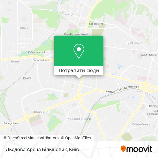 Карта Льодова Арена Більшовик