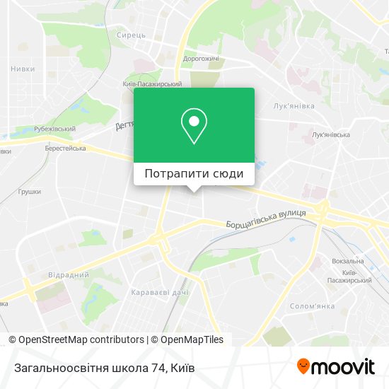 Карта Загальноосвітня школа 74