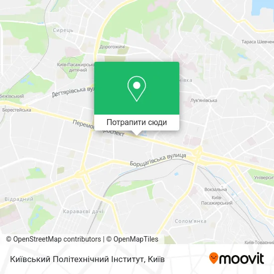 Карта Київський Політехнічний Інститут