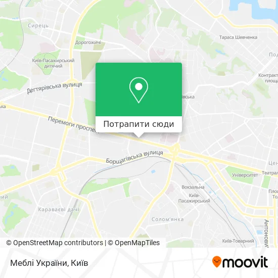 Карта Меблі України