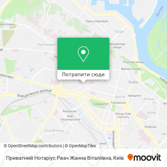 Карта Приватний Нотаріус Рвач Жанна Віталіївна