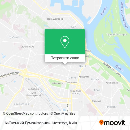 Карта Київський Гуманітарний Інститут