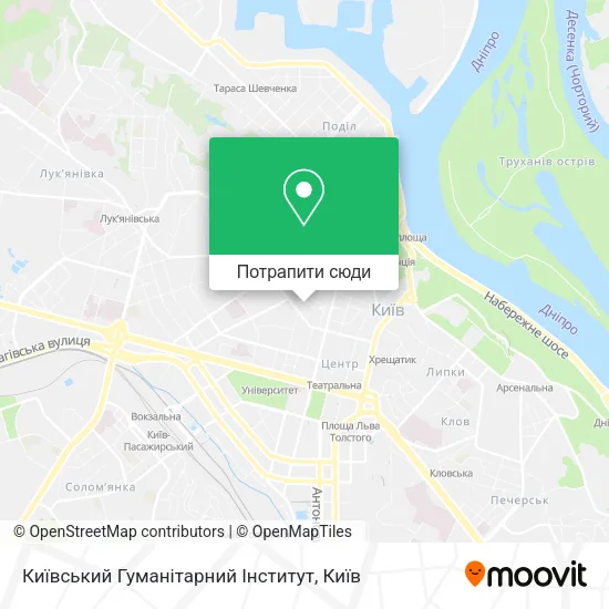 Карта Київський Гуманітарний Інститут
