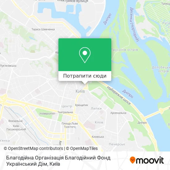 Карта Благодійна Організація Благодійний Фонд Український Дім