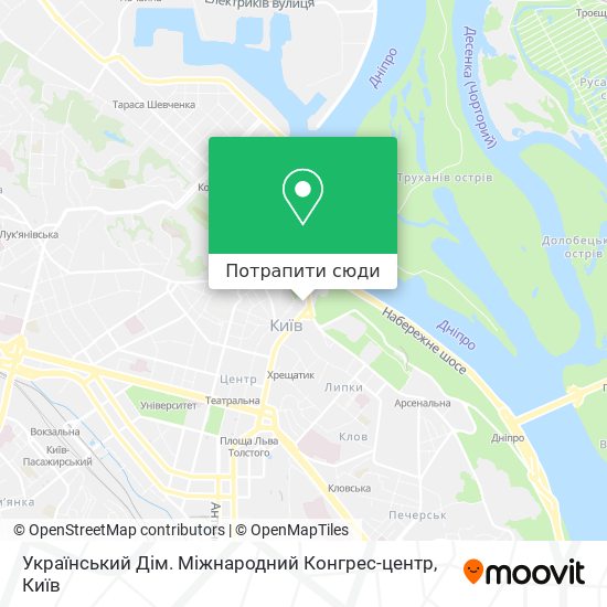 Карта Український Дім. Міжнародний Конгрес-центр