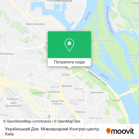 Карта Український Дім. Міжнародний Конгрес-центр