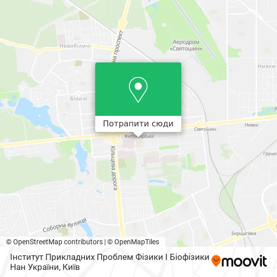 Карта Інститут Прикладних Проблем Фізики І Біофізики Нан України