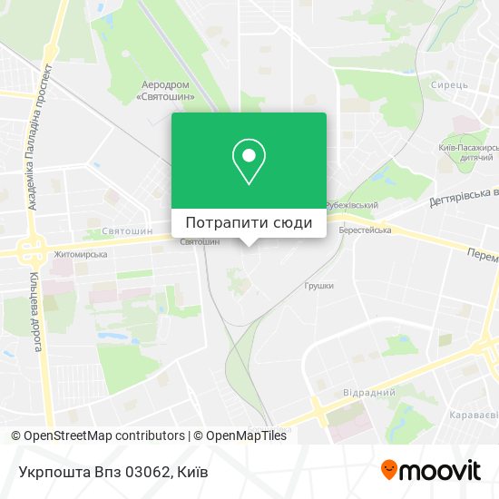 Карта Укрпошта Впз 03062