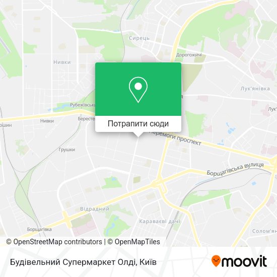 Карта Будівельний Супермаркет Олді