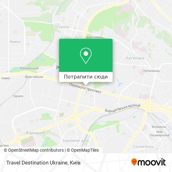 Карта Travel Destination Ukraine