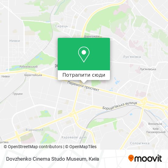 Карта Dovzhenko Cinema Studo Museum