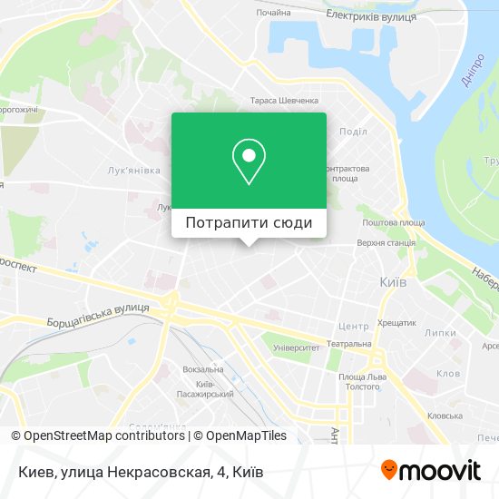 Карта Киев, улица Некрасовская, 4