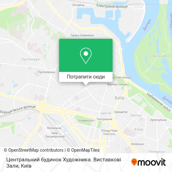 Карта Центральний будинок Художника. Виставкові Зали