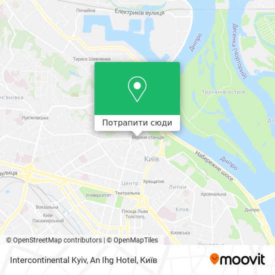 Карта Intercontinental Kyiv, An Ihg Hotel