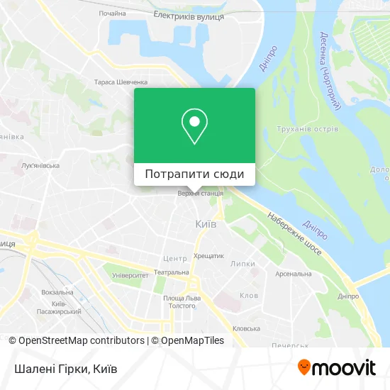 Карта Шалені Гірки