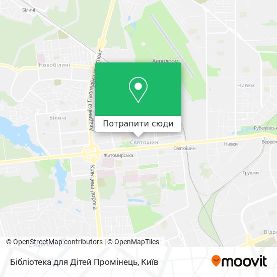 Карта Бібліотека для Дітей Промінець