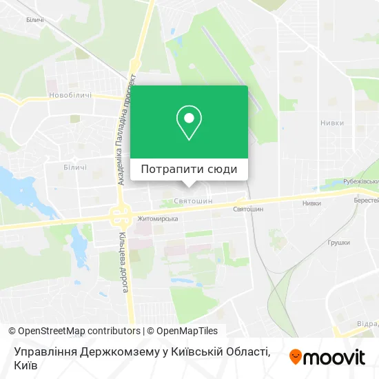 Карта Управління Держкомзему у Київській Області