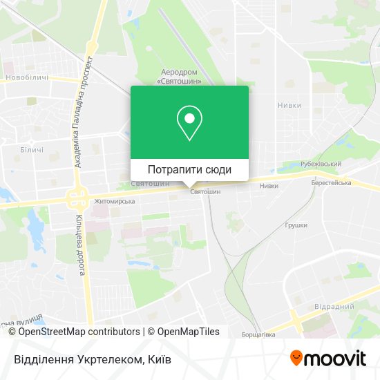 Карта Відділення Укртелеком