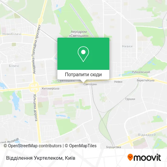 Карта Відділення Укртелеком