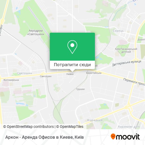 Карта Аркон - Аренда Офисов в Киеве