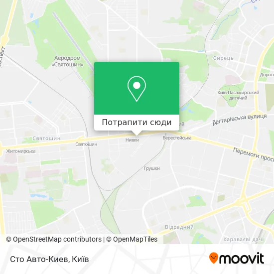 Карта Сто Авто-Киев