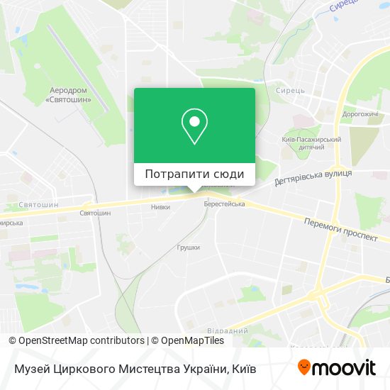 Карта Музей Циркового Мистецтва України