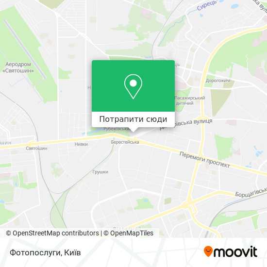 Карта Фотопослуги