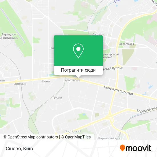 Карта Сінево