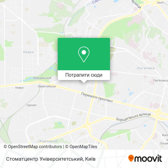 Карта Стоматцентр Університетський