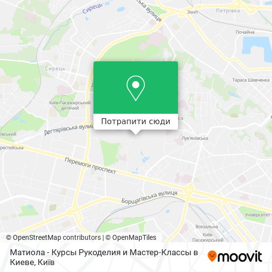 Карта Матиола - Курсы Рукоделия и Мастер-Классы в Киеве