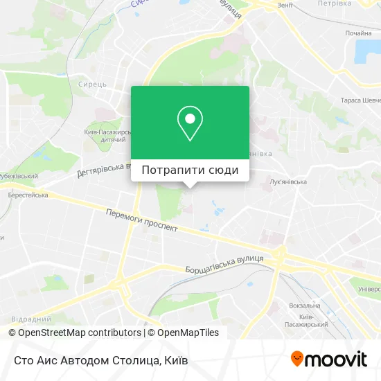 Карта Сто Аис Автодом Столица