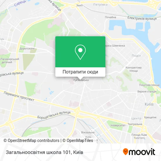 Карта Загальноосвітня школа 101